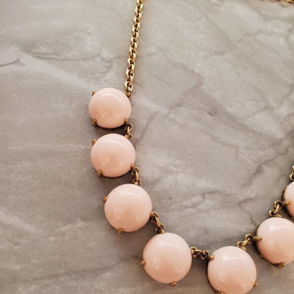 💕 J.Crew Light Blush Pink Enamal Dot Bubble Necklace 💕 - Picture 6 of 12